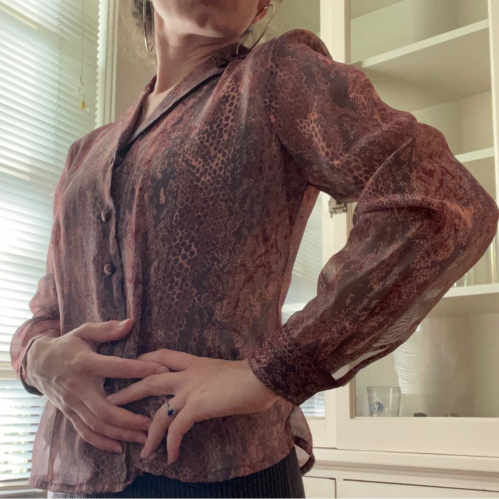 Vintage Snakeskin Blouse